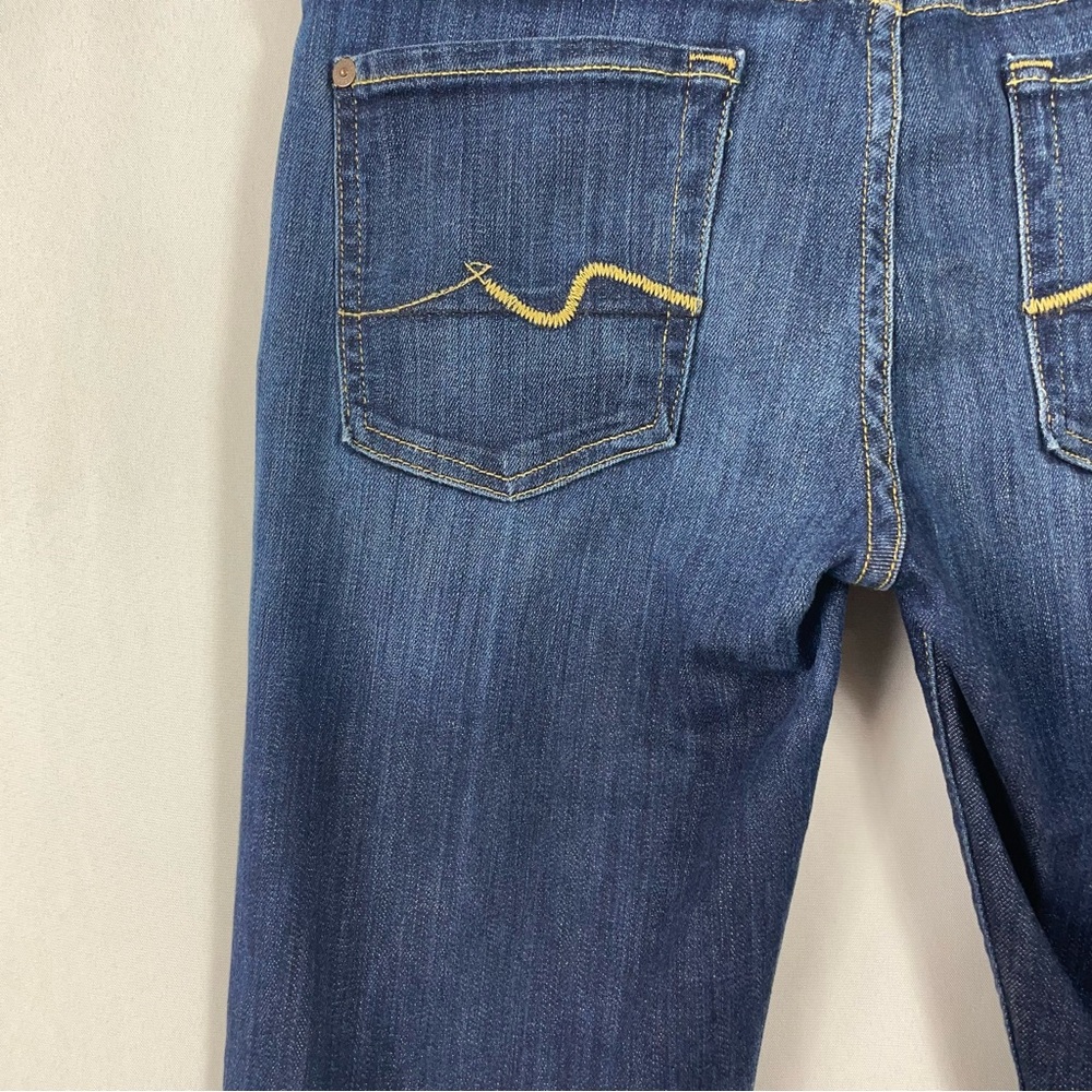 7FAM Jeans 7 Roxanne Blue Denim 29 Casual Norm Skinny Americana Basic Western - Picture 7 of 16